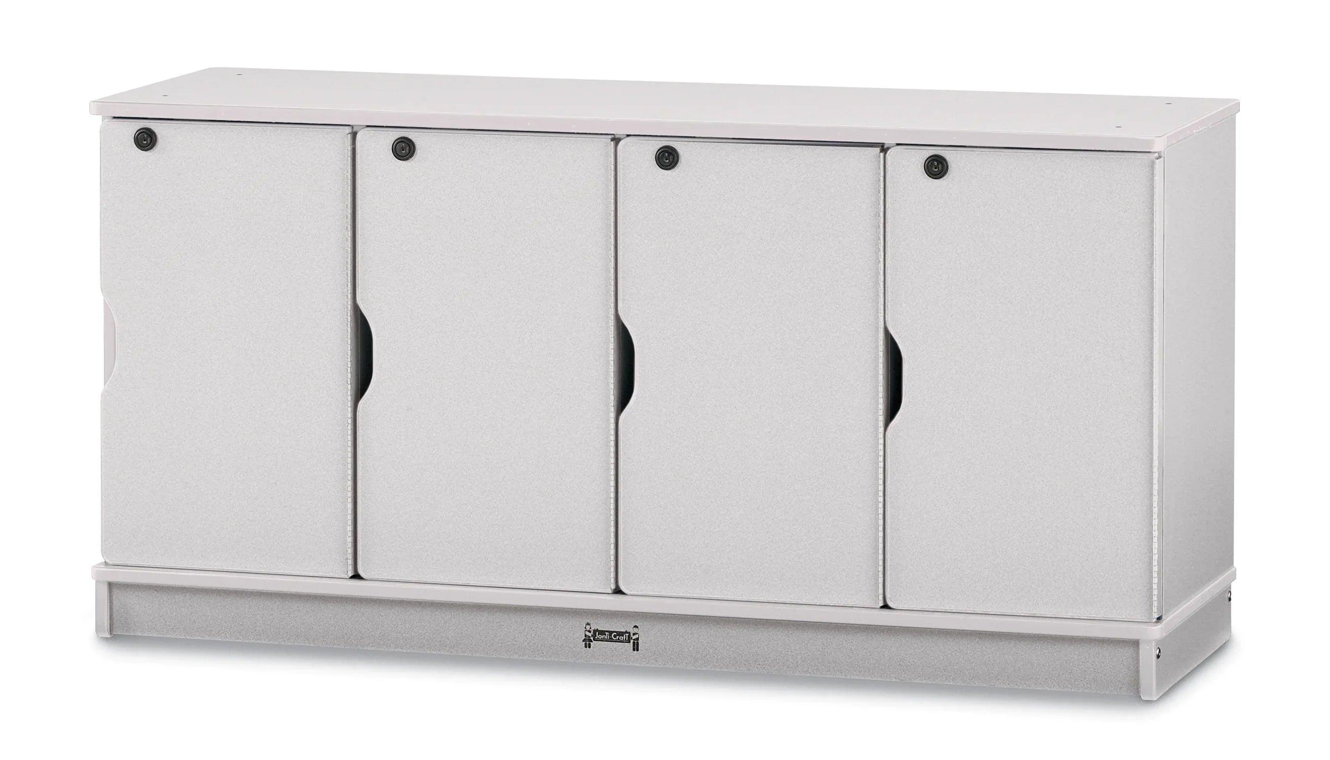 Rainbow Accents® Stacking Lockable Lockers - Single Stack - Gray ...
