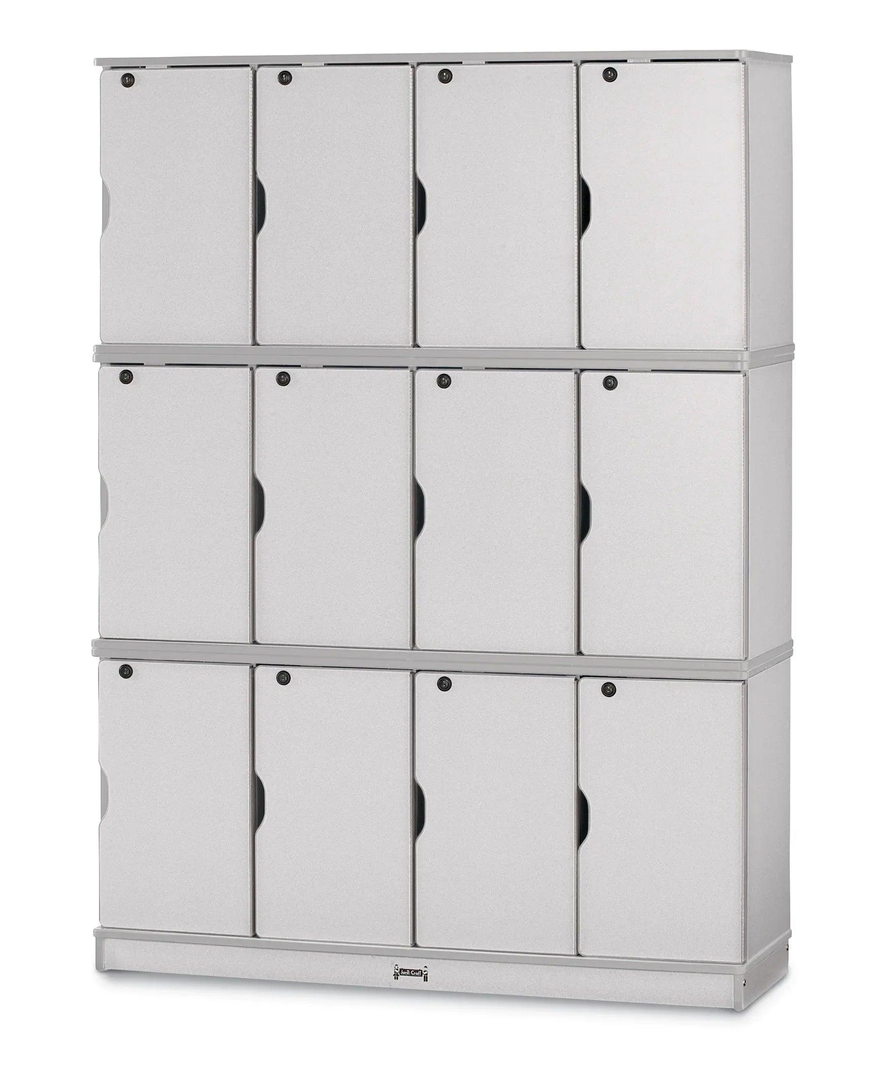 Rainbow Accents® Stacking Lockable Lockers - Triple Stack - Gray ...