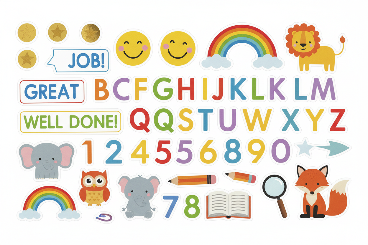 Educational and decorative stickers