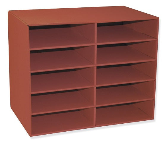 Pacon Classroom Keepers 10-Shelf Organizer, Red, 001314