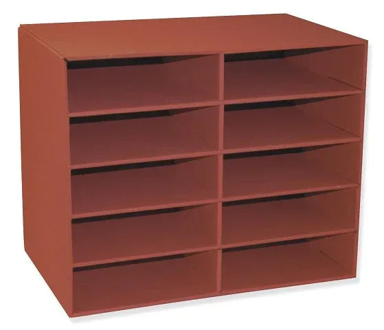 Pacon Classroom Keepers 10-Shelf Organizer, Red, 001314