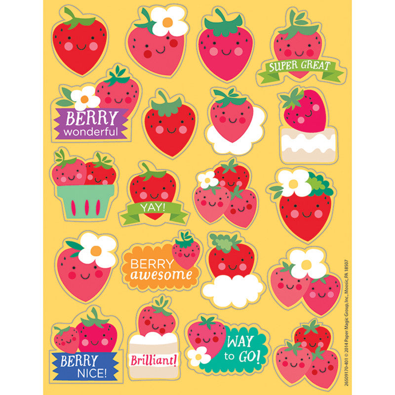 Strawberry Scented Stickers, Pack of 80