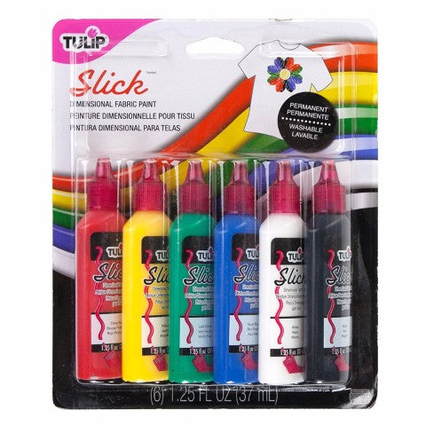 Tulip Slick 3D Fashion Paint, 1.25-Ounce, 00825 Dimensional 6-Pack
