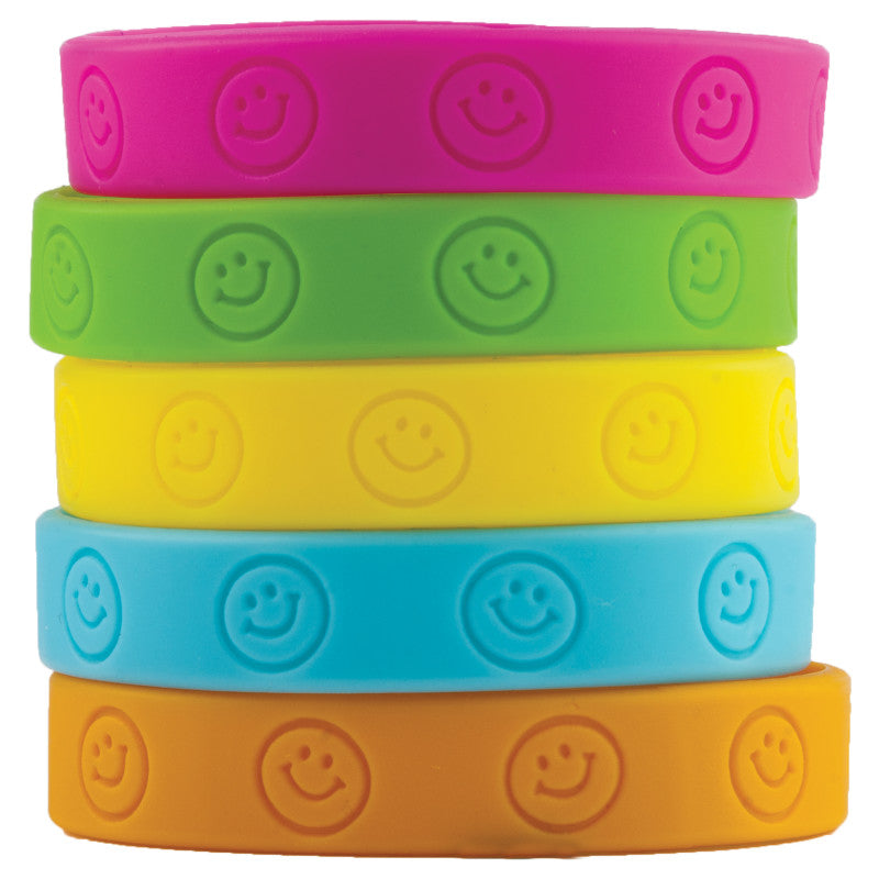 Happy Faces Wristbands, Pack of 10