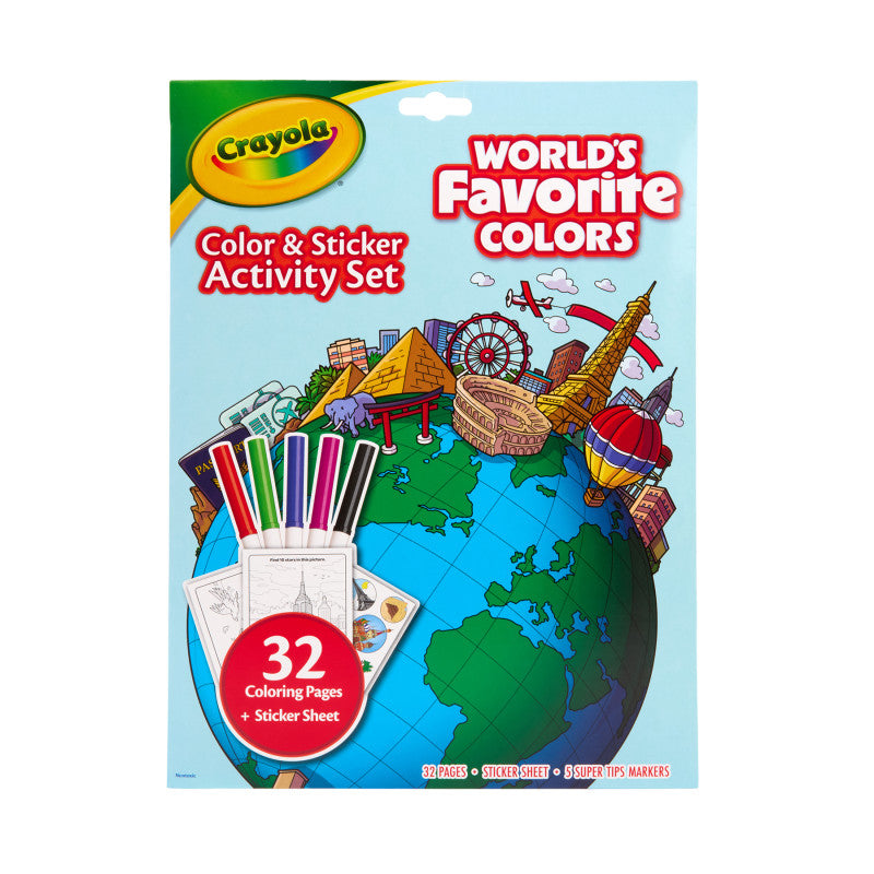 World's Favorite Colors Color & Sticker Activity Set with SuperTips