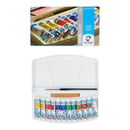 Watercolor Plastic Pocket Box, 12x10mL, General Selection