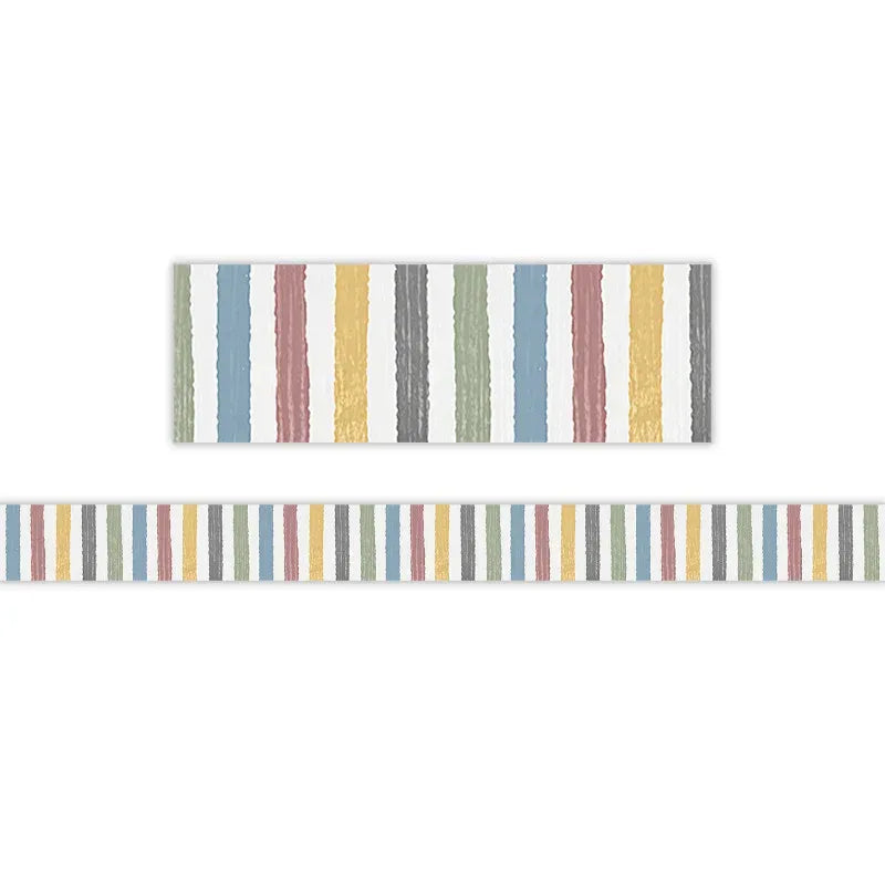 Classroom Cottage Stripes Straight Border Trim, 35 Feet