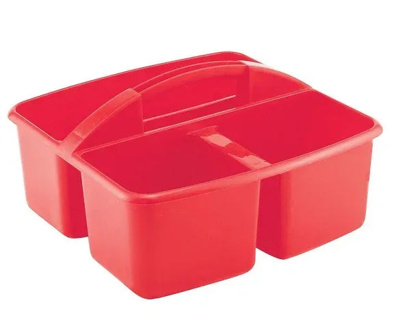3 Compartment Small Art Caddy Available in blue, green, red, yellow, purple, orange