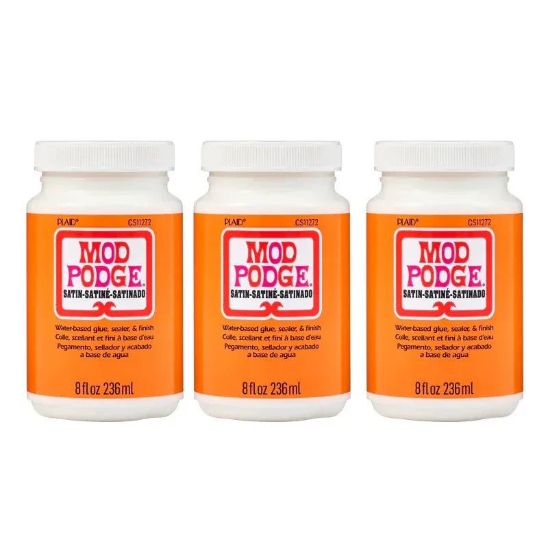 Decoupage Glue, Satin 8oz., Pack of 3