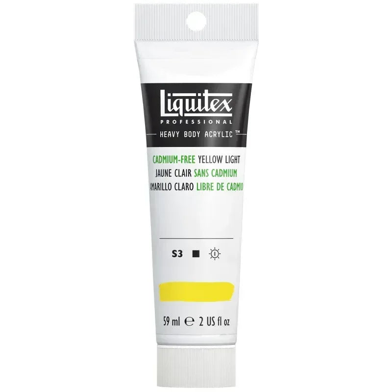 Professional Heavy Body Acrylic Paint, 59 mL Tube, Cadmium Free Yellow Light