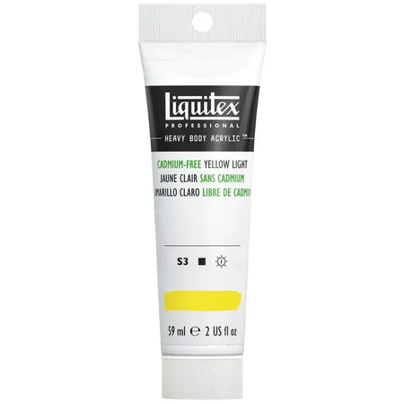 Professional Heavy Body Acrylic Paint, 59 mL Tube, Cadmium Free Yellow Light