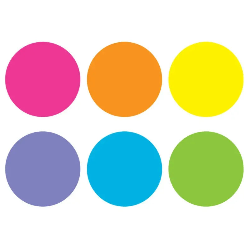 Spot On&reg; Floor Markers, Bright Circles, 4" Carpet