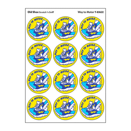 Way to Motor/Old Shoe Scented Stickers, Pack of 24