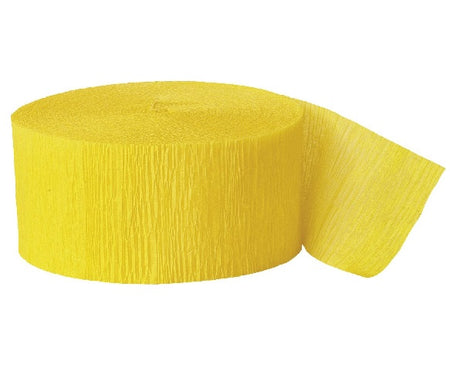 Crepe Paper Streamers- 1-3/4" x 81' Primrose Yellow