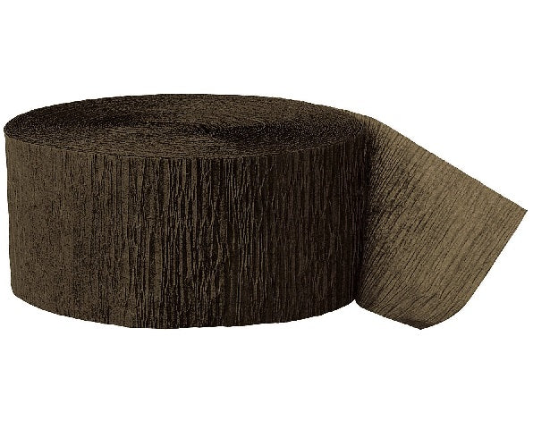Crepe Paper Streamers- 1-3/4" x 81' Brown