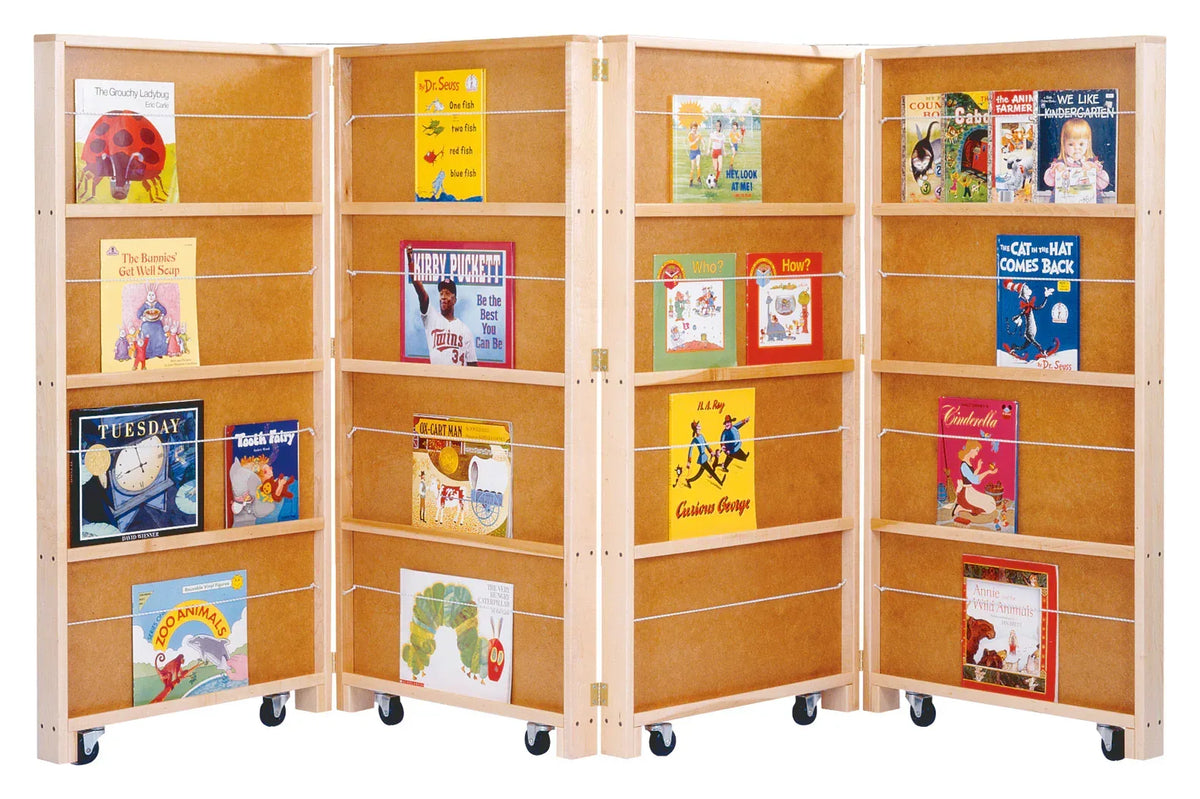 Jonti-Craft® Mobile Library Bookcase - 4 Sections