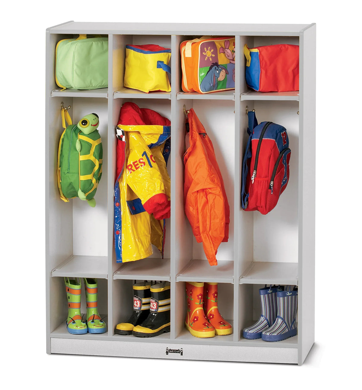 Rainbow Accents® 4 Section Coat Locker - Gray
