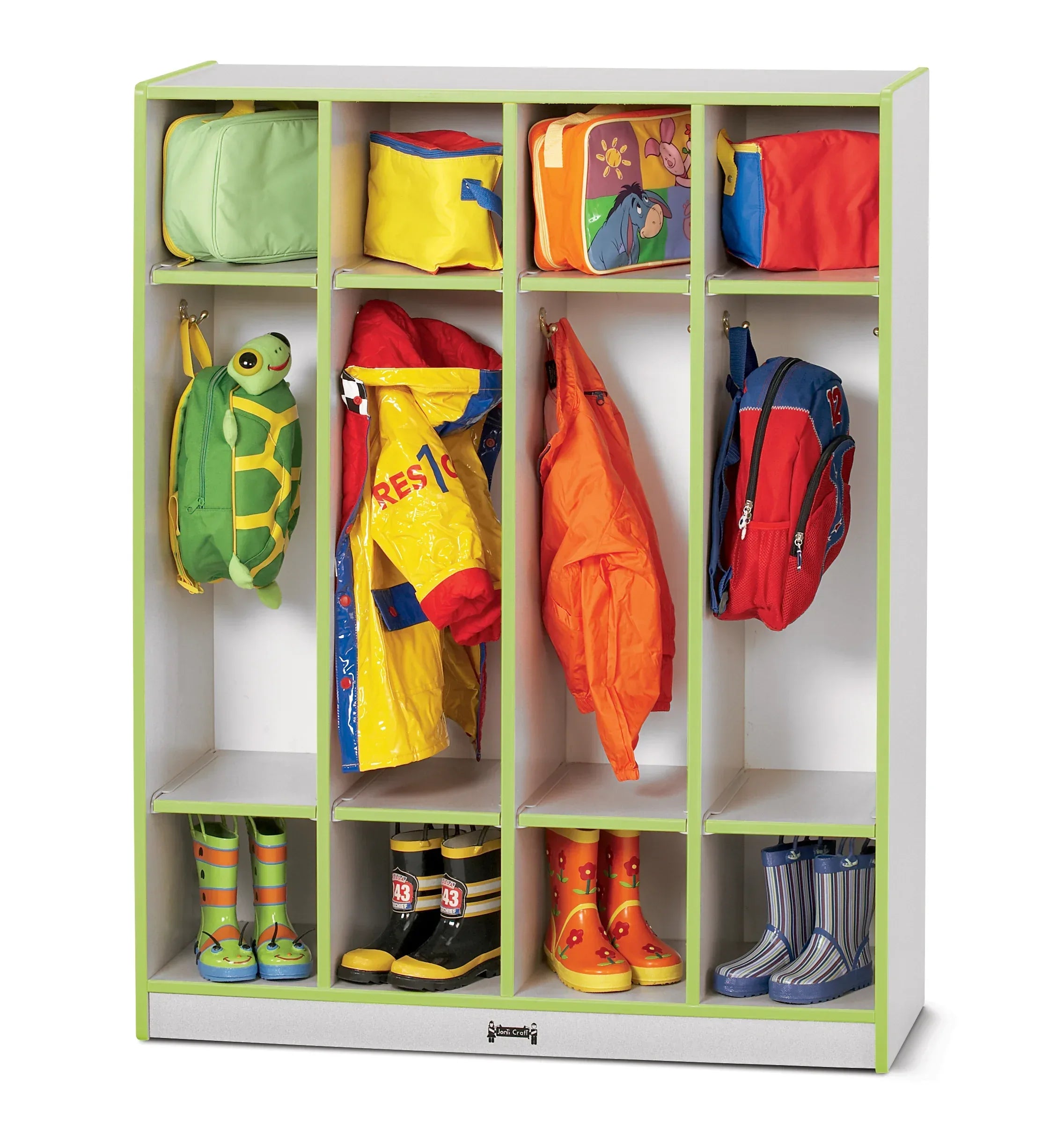 Rainbow Accents® 4 Section Coat Locker - Key Lime