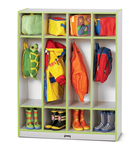 Rainbow Accents® 4 Section Coat Locker - Key Lime