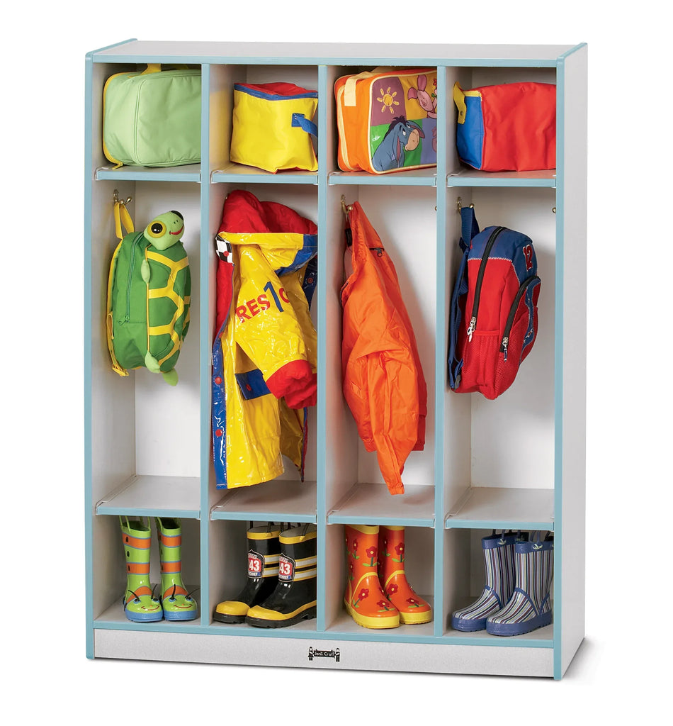 Rainbow Accents® 4 Section Coat Locker - Coastal Blue