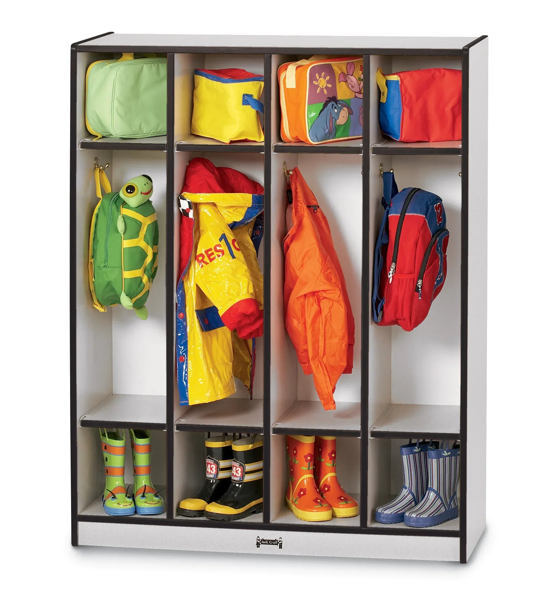 Rainbow Accents® 4 Section Coat Locker - Black