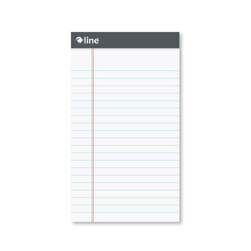 White Legal Pad, 50 Sheets, 5" x 8"