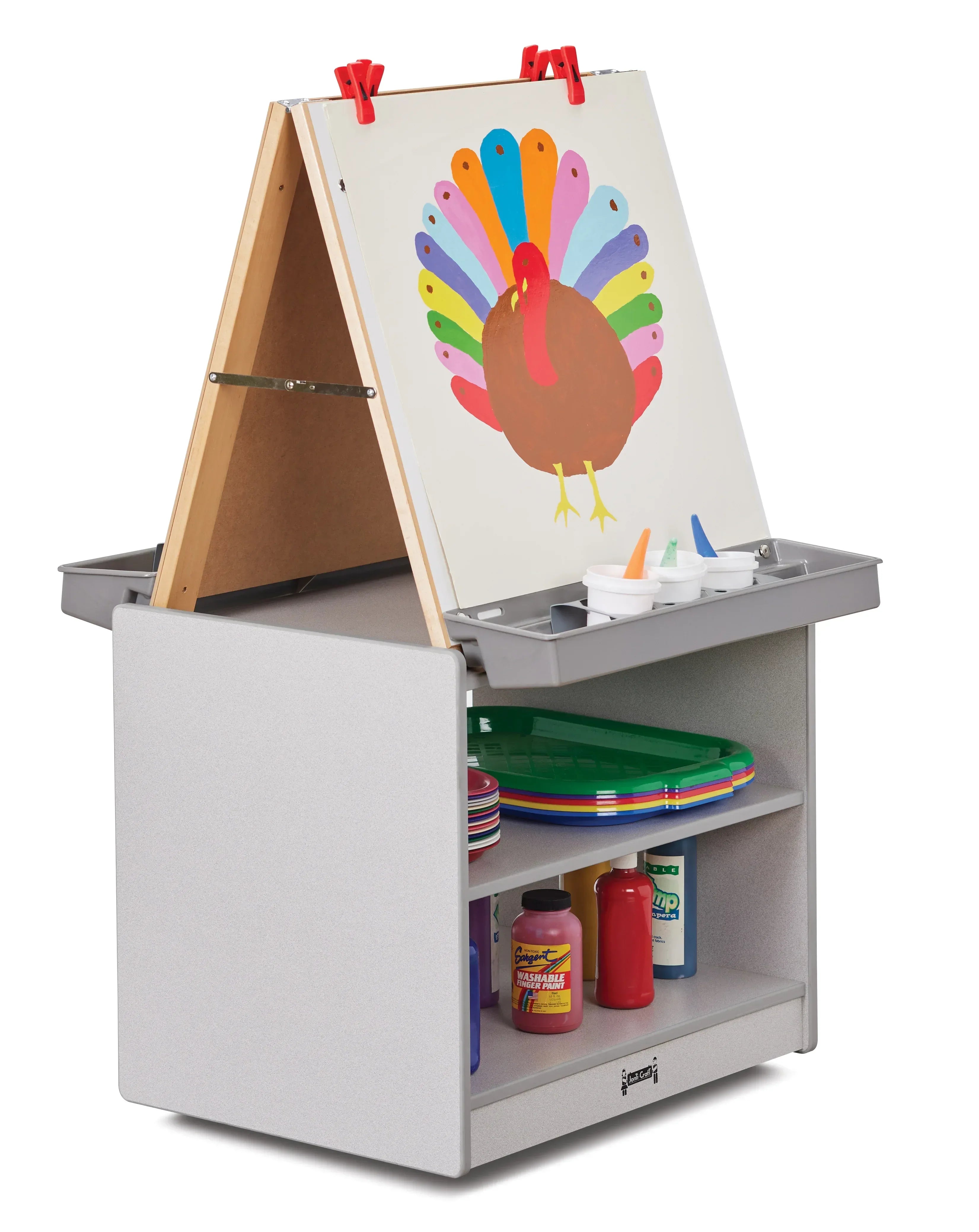 Rainbow Accents® 2 Station Art Center - Gray