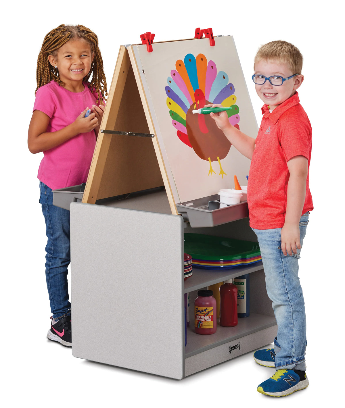 Rainbow Accents® 2 Station Art Center - Gray