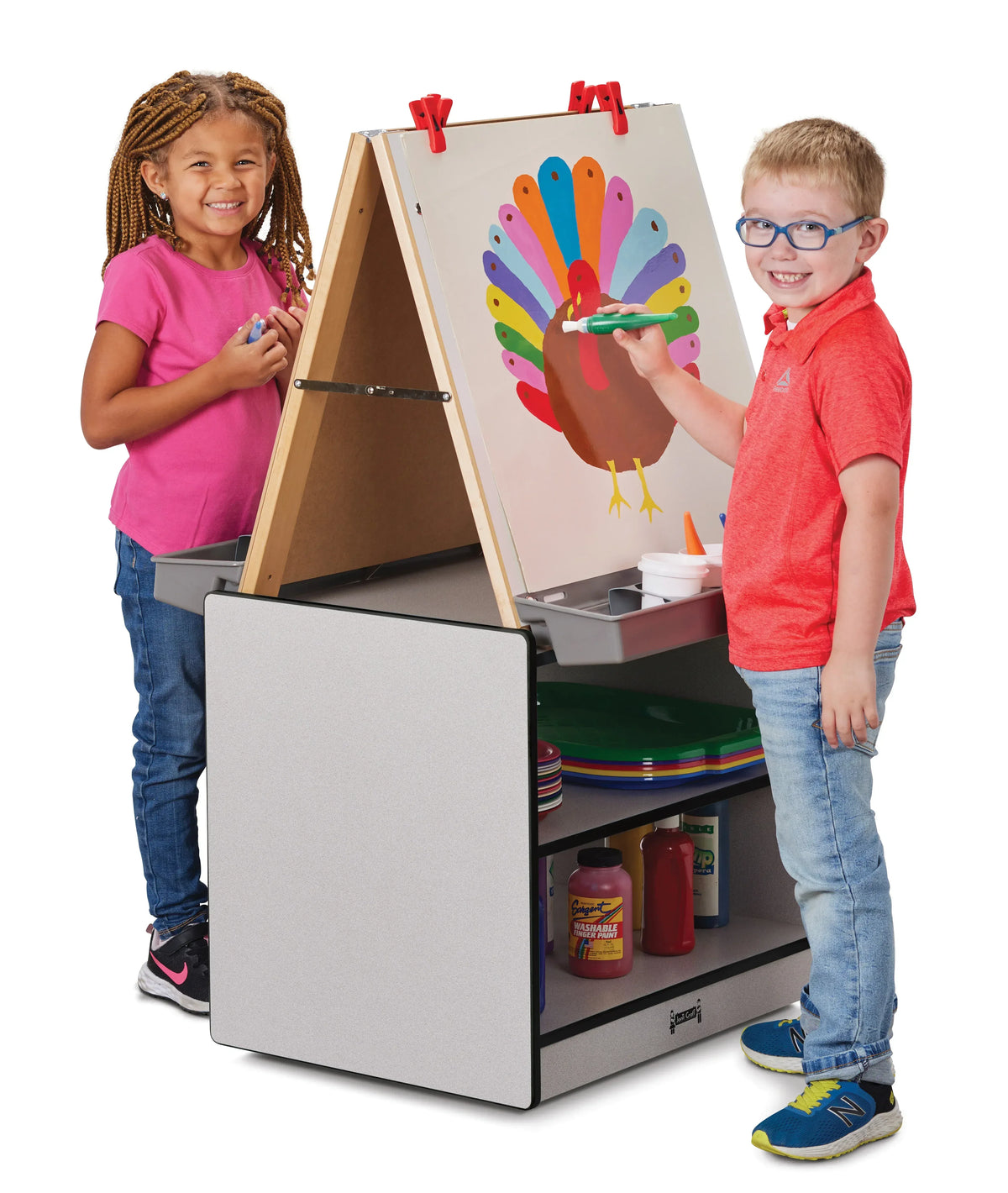 Rainbow Accents® 2 Station Art Center - Black