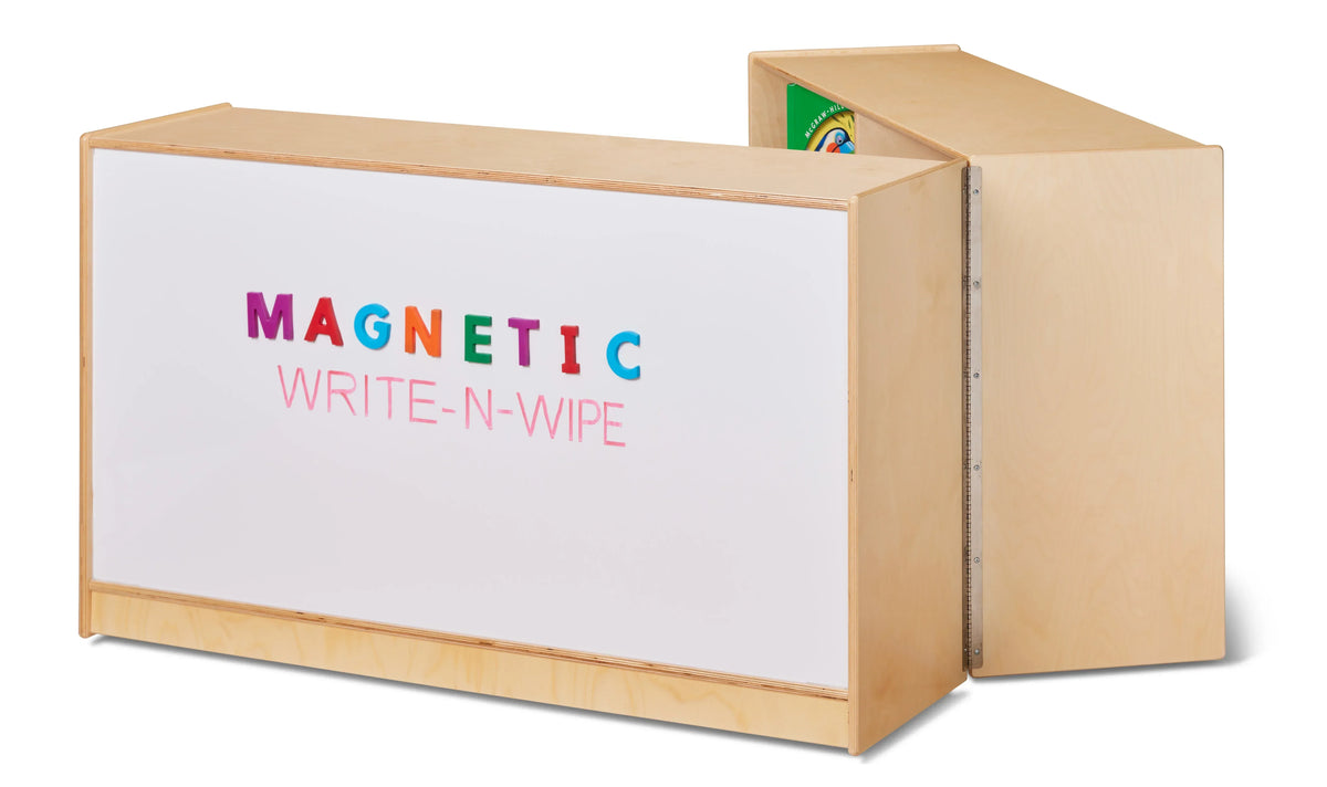 Jonti-Craft® Low Mobile Fold-n-Lock - Magnetic Write-n-Wipe Back
