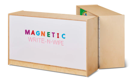 Jonti-Craft® Low Mobile Fold-n-Lock - Magnetic Write-n-Wipe Back
