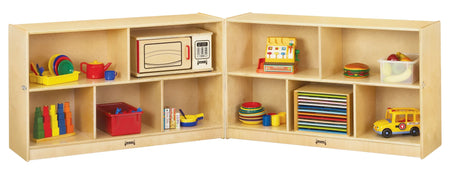 Jonti-Craft® Low Mobile Fold-n-Lock - Plywood Back