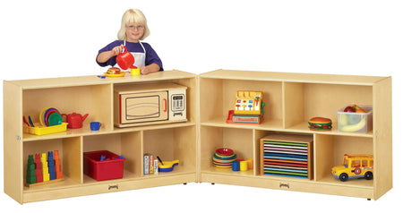 Jonti-Craft® Low Mobile Fold-n-Lock - Plywood Back