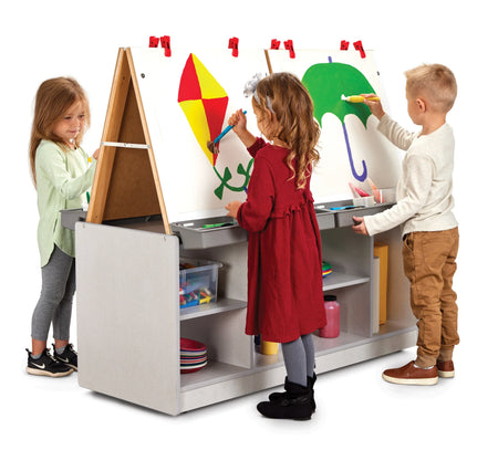 Rainbow Accents® 4 Station Art Center - Gray