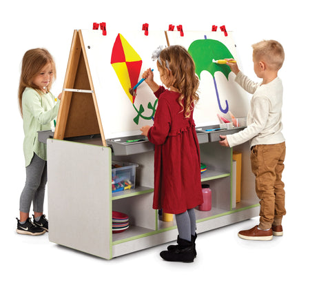 Rainbow Accents® 4 Station Art Center - Key Lime Green