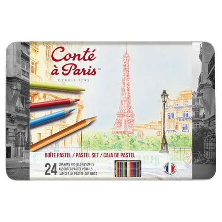 Pastel Pencils, Assorted Colors, Set of 24