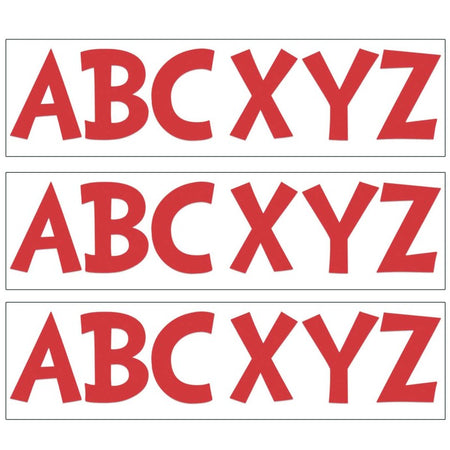 Dr. Seuss&trade; 7" Punch Out Deco Letters, Red, 143 Per Pack, 3 Packs