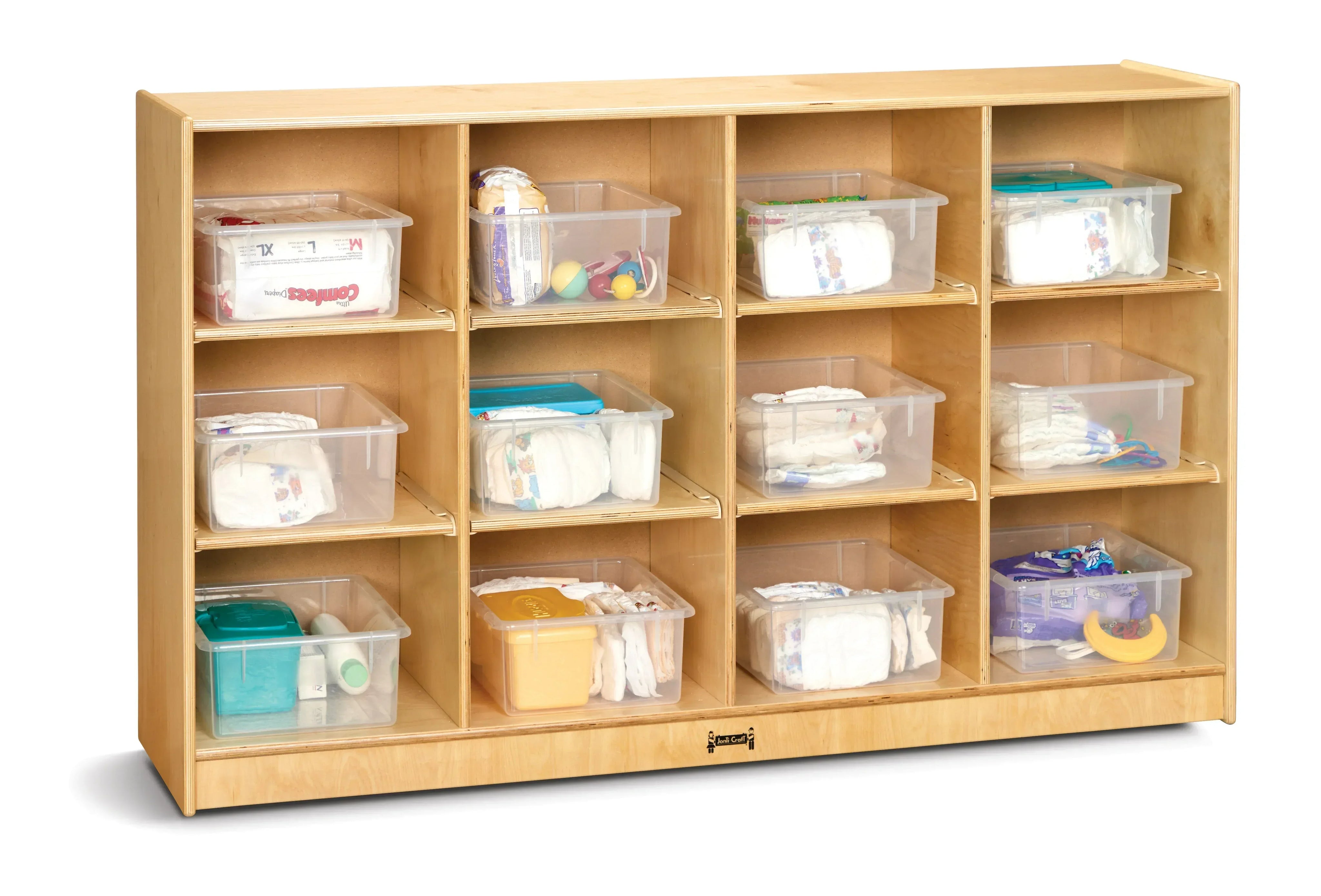 Jonti-Craft® 12 Tub Large Mobile Unit - with Clear Tubs