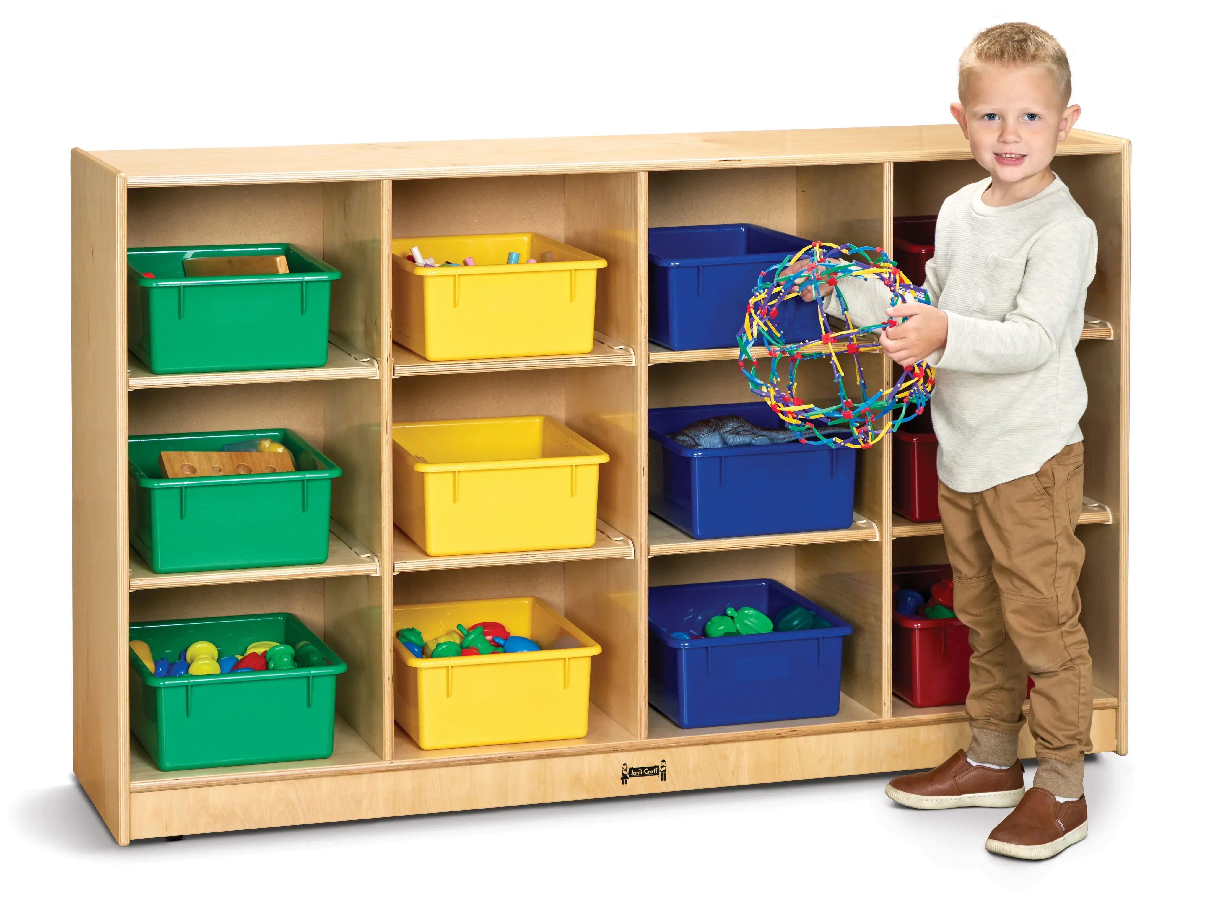 Jonti-Craft® 12 Tub Large Mobile Unit - with Colored Tubs