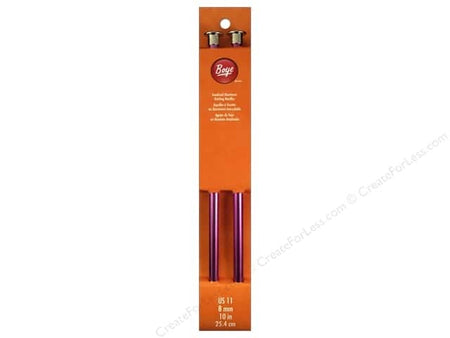 Boye Single Point Knitting Needles Aluminum 10 in. Size 11