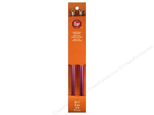 Boye Single Point Knitting Needles Aluminum 10 in. Size 11