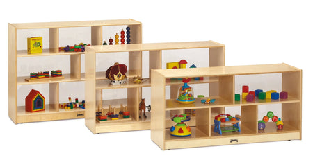 Jonti-Craft® Toddler Single Mobile Storage Unit - See-Thru Back