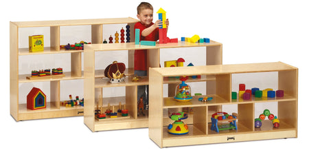Jonti-Craft® Toddler Single Mobile Storage Unit - See-Thru Back