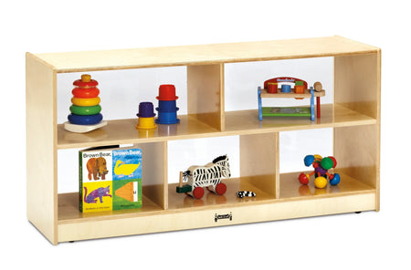 Jonti-Craft® Toddler Single Mobile Storage Unit - See-Thru Back