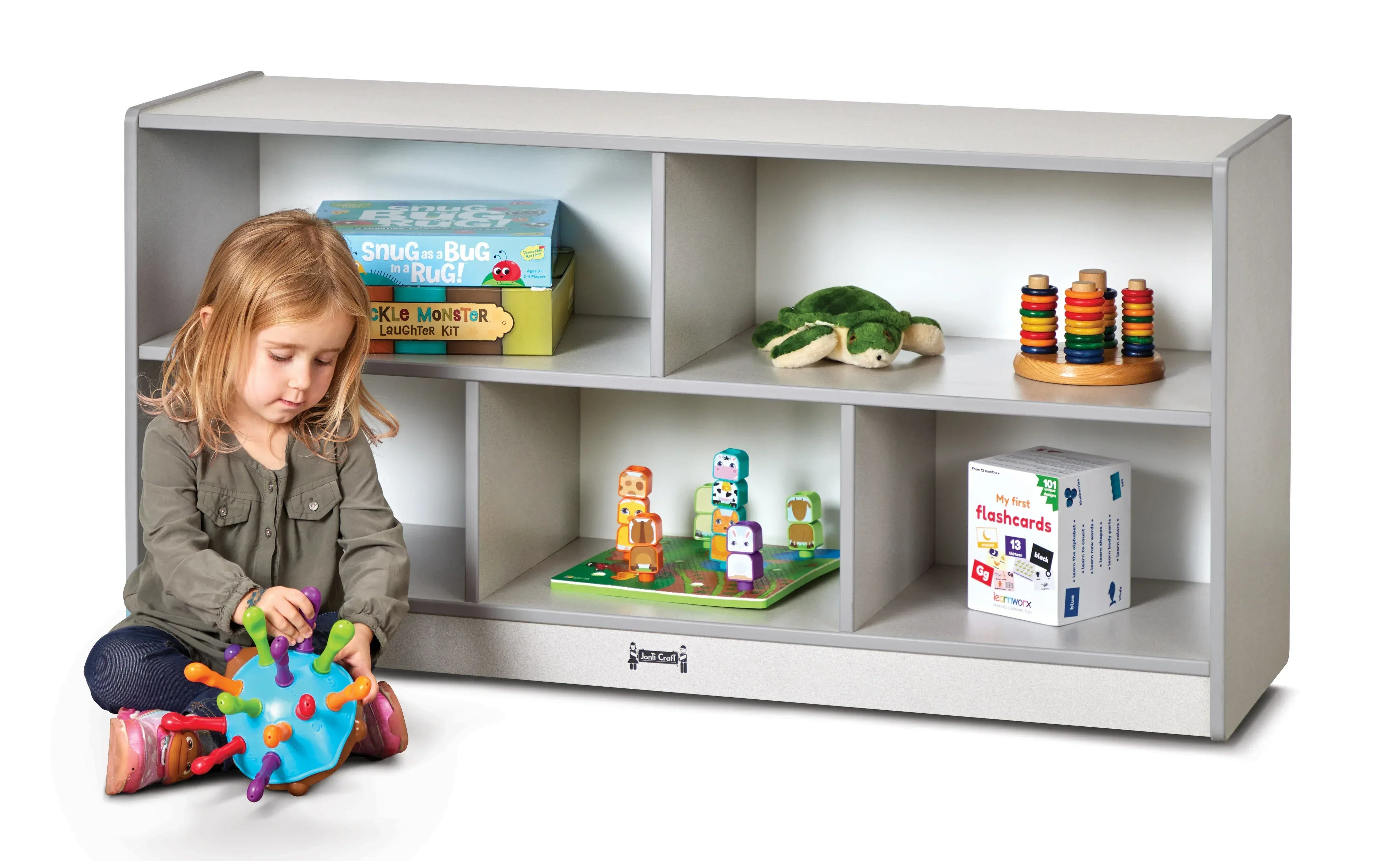 Rainbow Accents® Toddler Single Mobile Storage Unit - Gray