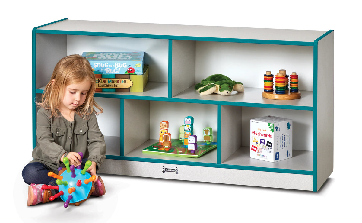 Rainbow Accents® Toddler Single Mobile Storage Unit - Teal