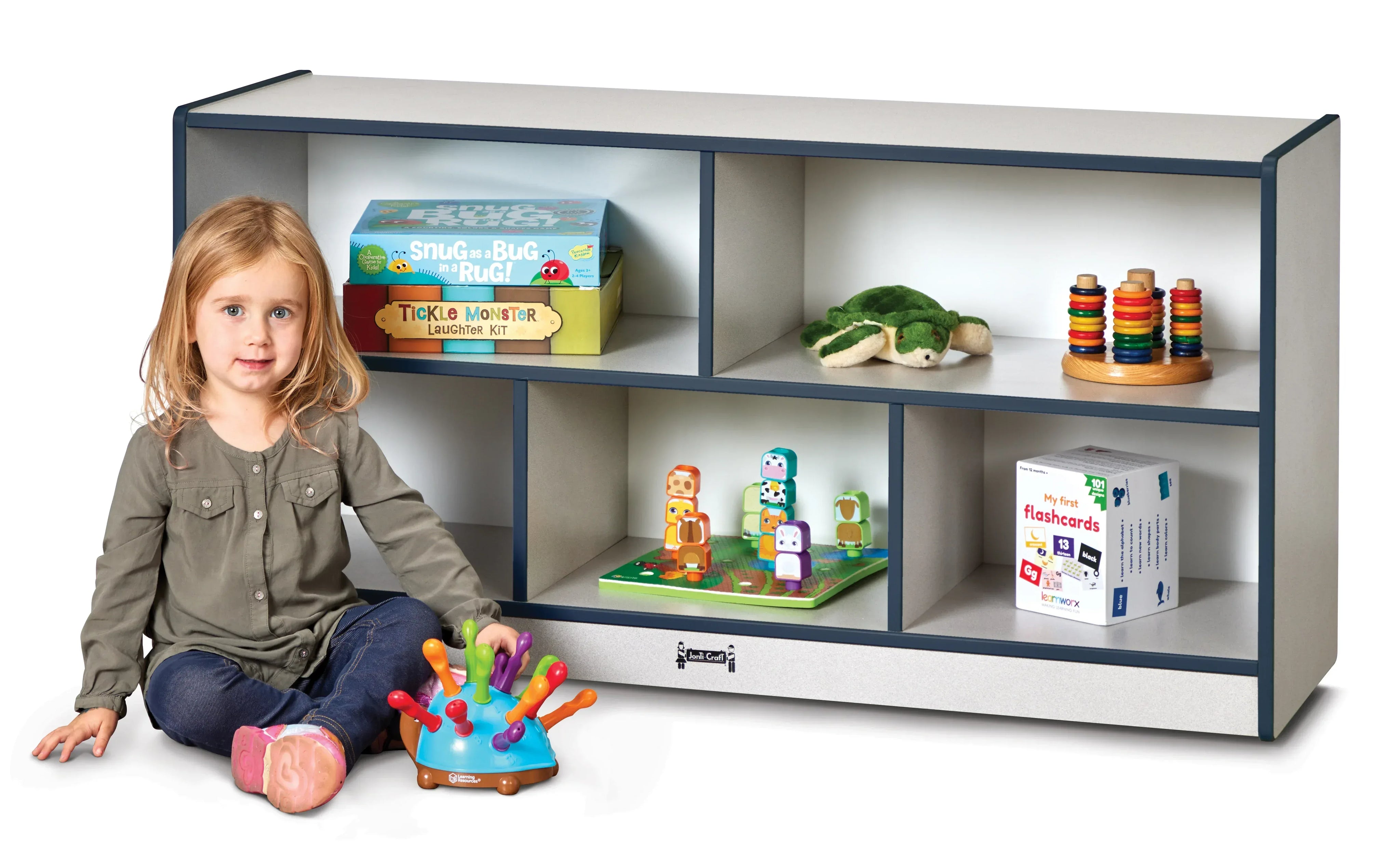 Rainbow Accents® Toddler Single Mobile Storage Unit - Navy