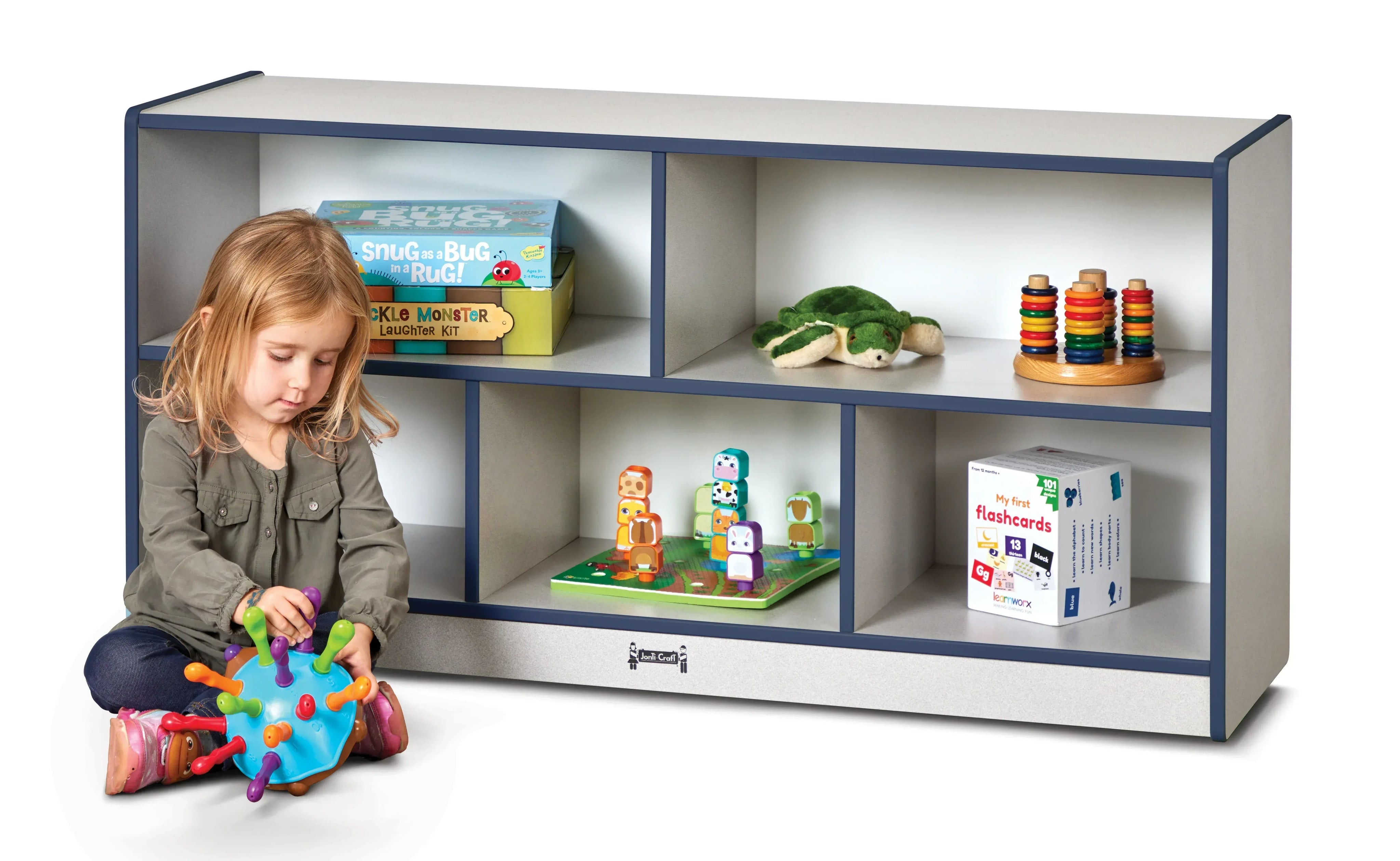 Rainbow Accents® Toddler Single Mobile Storage Unit - Navy