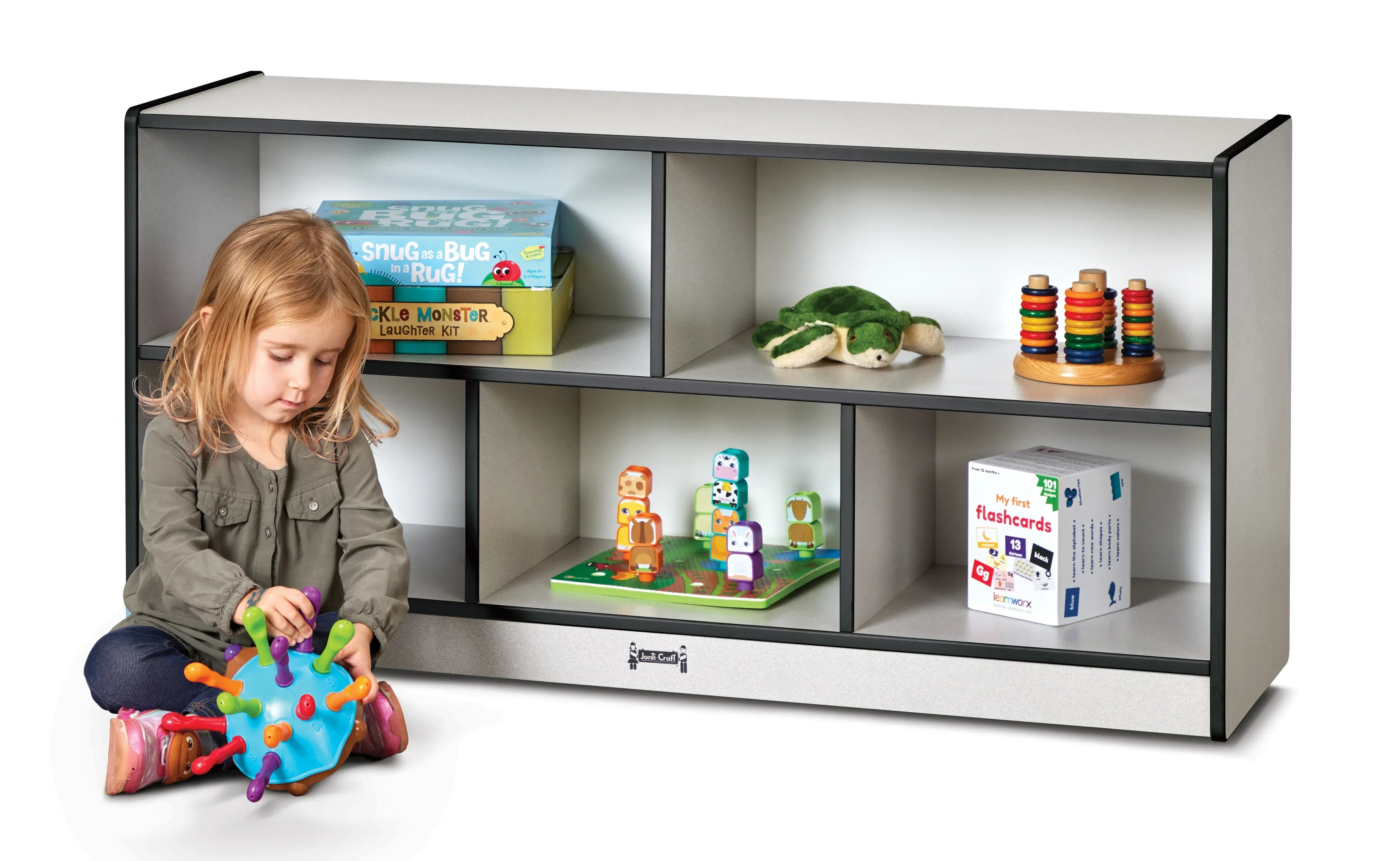 Rainbow Accents® Toddler Single Mobile Storage Unit - Black