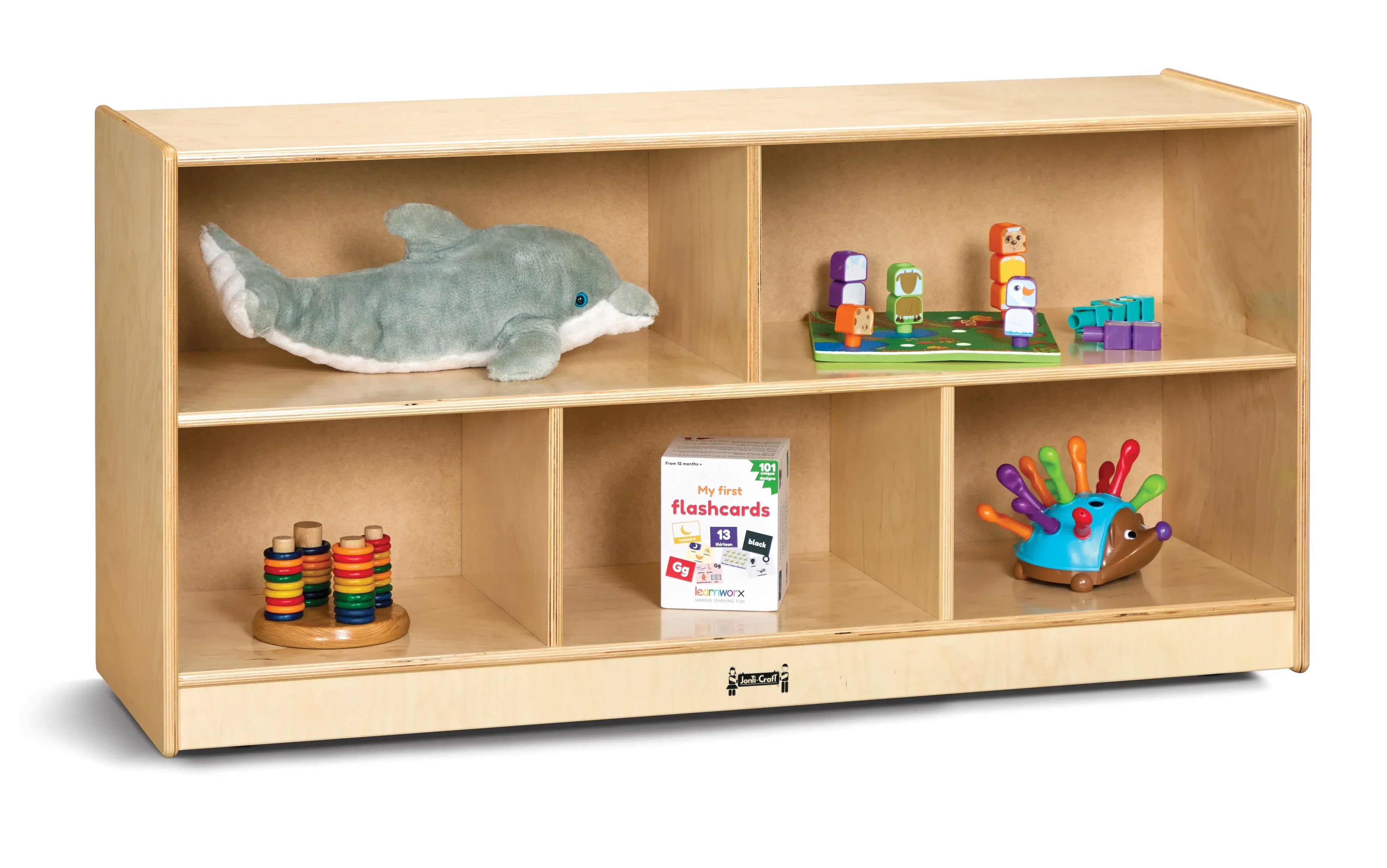Jonti-Craft® Toddler Single Mobile Storage Unit - Plywood Back